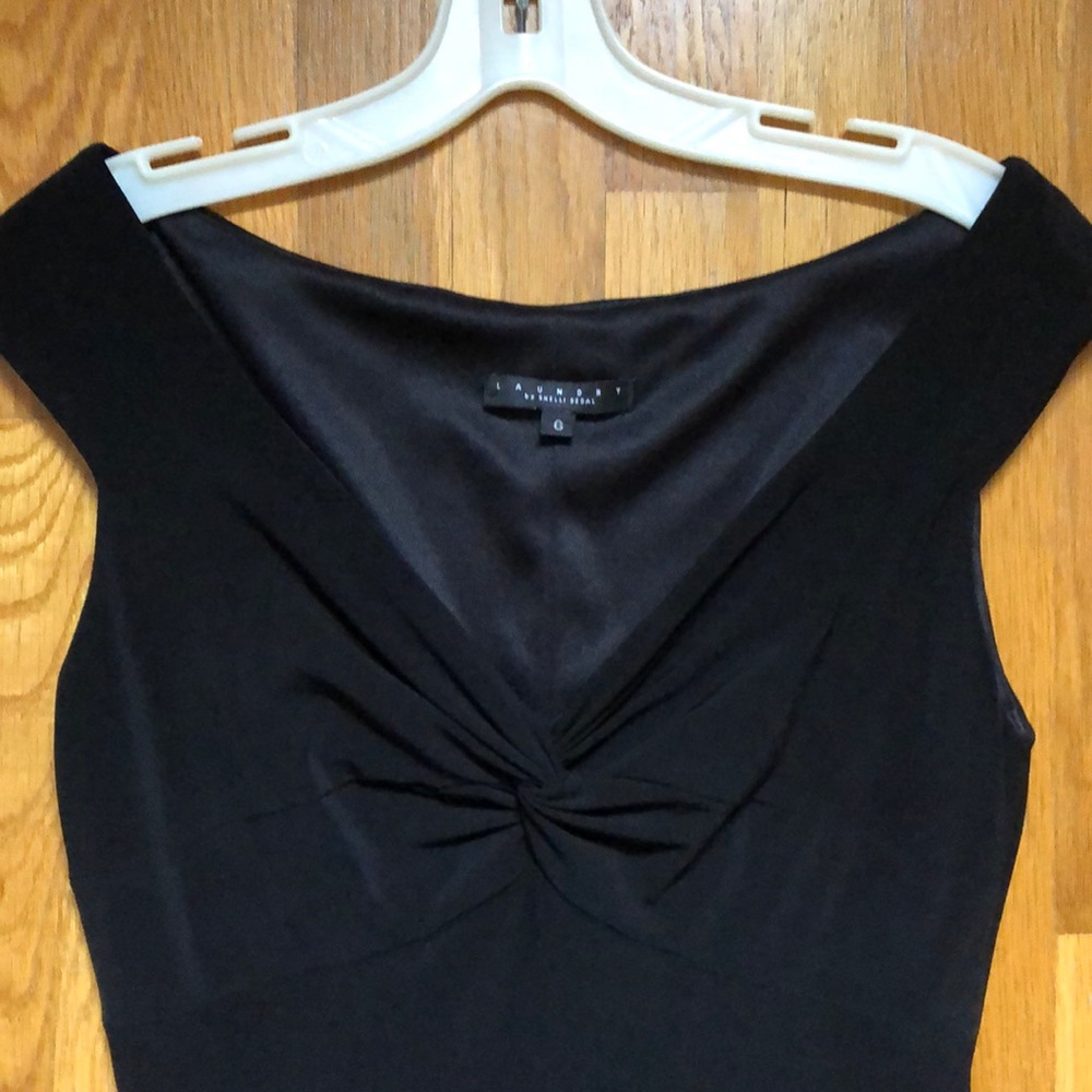 Like-New Shelli Segal BLK sleeveless v-neck dress - Picture 2 of 7